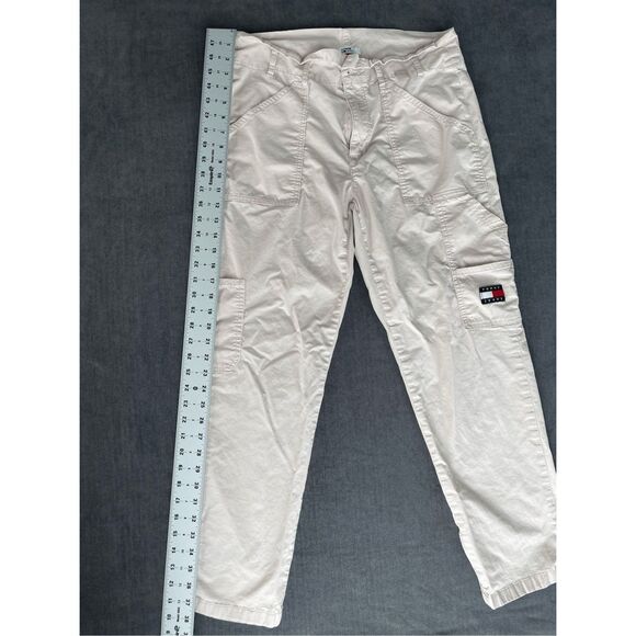 Tommy Hilfiger Cargo Pants Womens 6 Beige Y2K Utility Retro Style Streetwear‎ - Picture 5 of 10